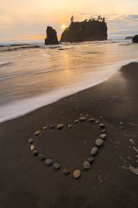 Beach Clouds Coast Golden Hour Heart Hiking La Push Olympic National Park Pacific Ocean Rocks Ruby Beach Sea Stacks Sunset Washington Waves