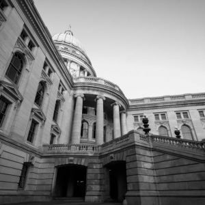 Architecture black and white Capitol Madison Sunrise Wisconsin