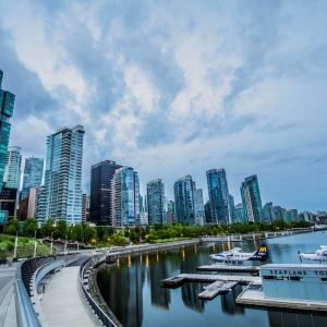 City plane Sunrise Vancouver